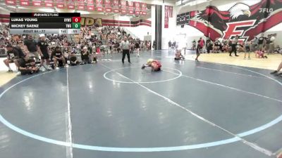 77 lbs Semifinal - Mickey Saenz, Threshold Wrestling Club vs Lukas Young, Hemet Youth Wrestling Club