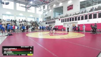126 lbs Cons. Round 4 - Sid Cohen, Rancho Bernardo vs Luca Antonelli, Torrey Pines