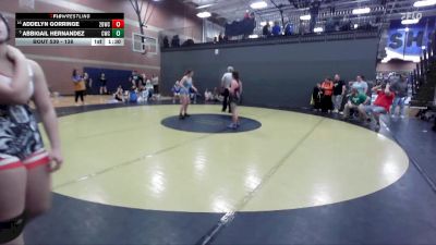138 lbs 5th Place Match - Addelyn Gorringe, 208 Badgers Wrestling Club vs Abbigail Hernandez, Cougar Wrestling Club