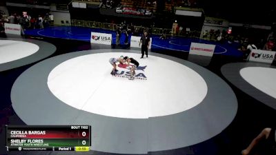 69 lbs Quarterfinal - Cecilla Bargas, California vs Shelby Flores, Atwater Youth Wrestling