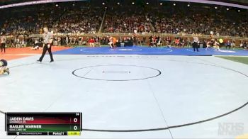 D2-126 lbs Champ. Round 1 - Rasler Warner, Gull Lake HS vs Jaden Davis, Goodrich HS