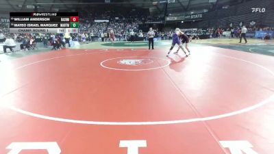 Boys 1B/2B 150 Champ. Round 1 - William Anderson, Raymond/South Bend vs Mateo Israel Marquez, Mabton