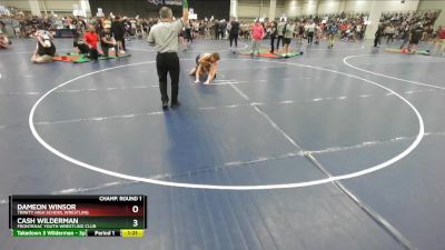 150 lbs Champ. Round 1 - Cash Wilderman, Frontenac Youth Wrestling Club vs Dameon Winsor, Trinity High School Wrestling