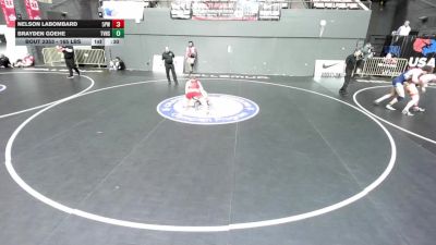 165 lbs Cons. Sub-quarters - Nelson LaBombard, 5 Points Wrestling vs Brayden Goehe, Temecula Valley High School Wrestling