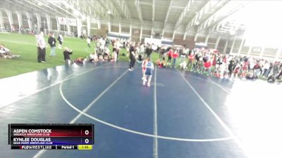 85-87 lbs Round 3 - Aspen Comstock, Wasatch Wrestling Club vs Kynlee Douglas, Bear River Wrestling Club