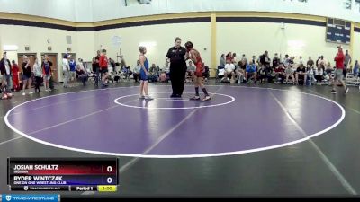 98 lbs Champ. Round 1 - Josiah Schultz, Indiana vs Ryder Wintczak, One On One Wrestling Club