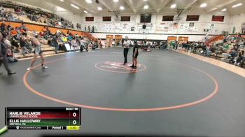 138-145 lbs Round 2 - Ellie Halloway, Greybull MS vs Harlie Velarde, Lander Middle School