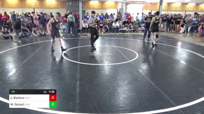 171 lbs Semifinal - Jaxon Backus, Walton vs Matthew Spraut, Carlisle