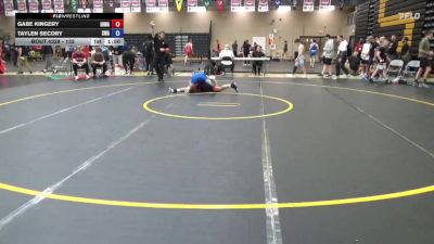 132 lbs Cons. Round 5 - Gabe Kingery, Iowa vs Taylen Secory, Sebolt Wrestling Academy