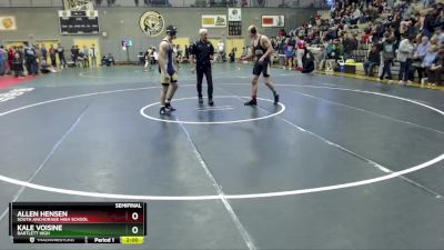 189 lbs Semifinal - Allen Hensen, South Anchorage High School vs Kale Voisine, Bartlett High