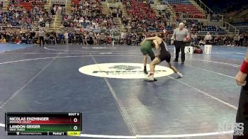 114 lbs Champ. Round 1 - Nicolas Enzminger, Bismarck Legacy vs Landon Geiger, West Fargo