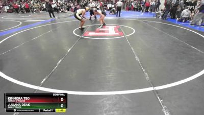 170 lbs Semifinal - Kimmora Teo, Adrian C Wilcox vs Juliana Deak, Christopher