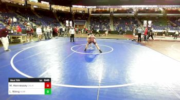 160 lbs Consi Of 16 #1 - Michael Hennessey, Chelmsford vs Luke Wang, Hollis Brookline