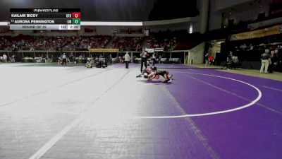 124 lbs Round Of 32 - Kailani Bicoy, Utah Tech (W) vs Aurora Pennington, Liberty (W)