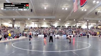 AA 126 lbs Champ. Round 1 - Mason Jakob, Dobyns Bennett High School vs Cameron Culhane, Kirkwood High School