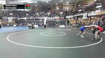 126 lbs Cons. Round 2 - Kenneth Romiti, Caney Valley HS vs Weston Green, Norton Community HS