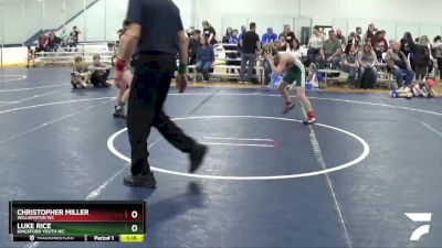 95 lbs Cons. Round 4 - Luke Rice, Kingsford Youth WC vs Christopher Miller, Williamston WC