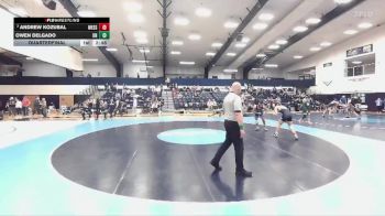 174 lbs Quarterfinal - Andrew Kozubal, Messiah vs Owen Delgado, Unattached