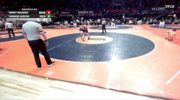 2A 120 lbs Semifinal - Mikey Malizzio, Lombard (Montini) vs Kannon Judycki, Elmhurst (IC Catholic)