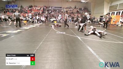 90 lbs Semifinal - Kristian Graff, R.A.W. vs Wyatt Newton, Team Tulsa Wrestling Club