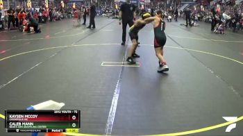 72 lbs Cons. Round 4 - Kaysen McCoy, Cassopolis WC vs Caleb Mann, Bear`s Den Grappling Center