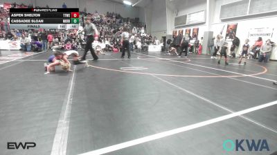 52 lbs Final - Aspen Shelton, Team Tulsa Wrestling Club vs Cassadee Sloan, Morrison Takedown Club