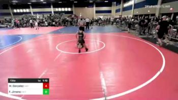 73 lbs Quarterfinal - Mason Gonzalez, Eastern Sabers vs Fernando Jimeno, Katy Area WC