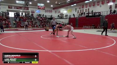 150 lbs Champ. Round 1 - Luke Healey, Wahlert, Dubuque vs Aaron Bergfeld, North Scott JV