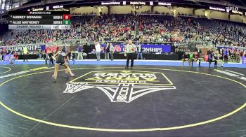 Girls-105 lbs Champ. Round 1 - Aubrey Bowman, Davison Hs Girls vs Allie Matheney, Lamphere H.s. Girls