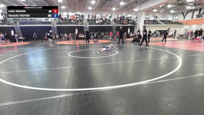 66-71 lbs Semifinal - Luke Brown, Open Mats vs Teague Troyer, SlyFox Wrestling Academy