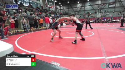 80 lbs Quarterfinal - Jesse Voss, Skiatook Youth Wrestling vs Brantley Snelson, Bransdall