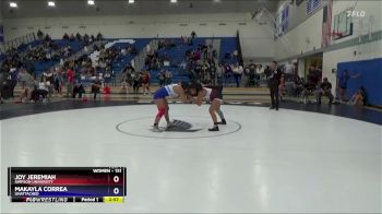 131 lbs Semifinal - Joy Jeremiah, Simpson University vs Makayla Correa, Unattached