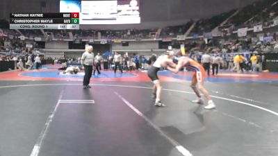 5A 132 lbs Cons. Round 1 - Nathan Haynie, Montevallo vs Christopher Mayle, Hayden