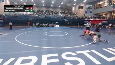 144 lbs Cons. Round 3 - Cameron Crittenden, Conroe Caney Creek vs Max Mitchell, Conroe The Woodlands