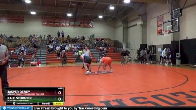 285 lbs Quarterfinal - Kale Schrader, Northeast Oklahoma vs Jasper Dewey, Neosho County Community College