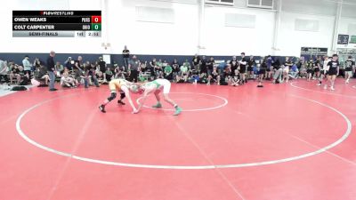 153 lbs Semifinal - Owen Weaks, Pursuit - HS vs Colt Carpenter, Ohio Valley Forge - HS