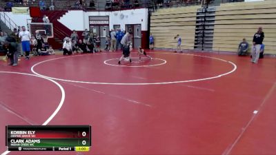 55-59 lbs Round 1 - Clark Adams, Indian Creek WC vs Korbin Ely, Center Grove WC