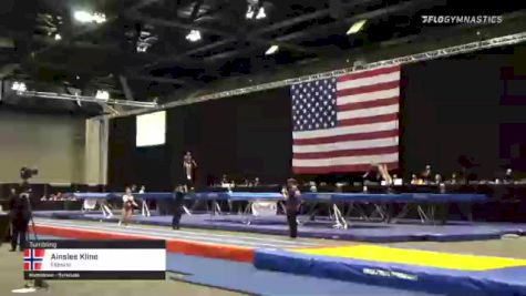 Ainslee Kline - Tumbling, Flipside - 2021 USA Gymnastics Championships