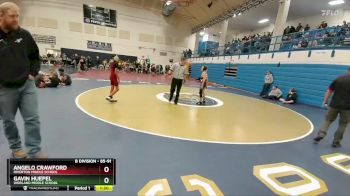 85-91 lbs Round 1 - Angelo Crawford, Riverton Middle School vs Gavin Huepel, Worland Middle School