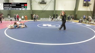 Junior GR - 144 lbs 1st Place Match - Zackery Motzkus, South West Washington Wrestling Club vs Andrew Cai, Washington