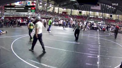100 lbs Cons. Round 1 - John Luke Benavides, Scottsbluff Wrestling Club vs Kian Kelley, Little Hammers Wrestling Club