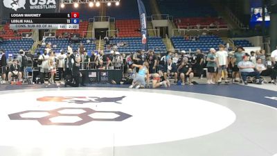 132 lbs Cons. Sub-rd Of 64 - Logan Makiney, Illinois vs Leslie Hall, Texas