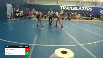144 lbs 9th Place Match - Brady Mason, Mill Valley vs Ben Uher, Manhattan