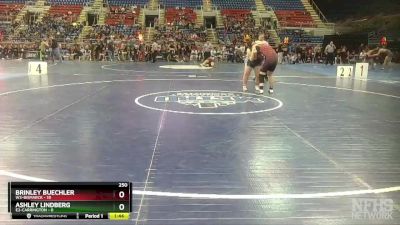 250 lbs Quarterfinals (8 Team) - Ashley Lindberg, E2-Carrington vs Brinley Buechler, W3-Bismarck