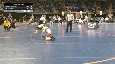 65 lbs Quarterfinal - Corbin Kochis, Connellsville vs Cole Lebec, Mt. Lebanon
