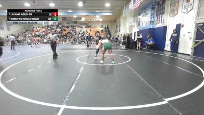 155 lbs 3rd Place Match - Laiyah Aguilar, Fountain Valley vs Berlynn Solia-Tago, Poly/Long Beach