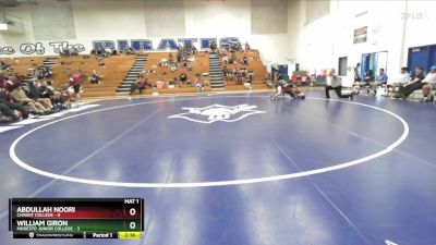 133 lbs Cons. Semis (16 Team) - Abdullah Noori, Chabot College vs William Giron, Modesto Junior College