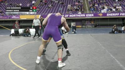 197 lbs Bennett Berge, South Dakota State vs John Gunderson, Northern Iowa