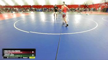 132 lbs Round 1 (6 Team) - Trevor Holmberg, Pequot Lakes/Pine River Backus Roadcrew vs Jonah Leal, Franklin Central Flashes B