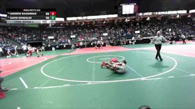 132 lbs Cons. Round 2 - Andrew Baughman, NRK1 vs Gavin Gonzalez, Unattached